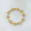 Anillo Gc Diamantado 0.85gr / T9 3/4-T9 1/2 / 3.5mm Oro Amarillo 18K