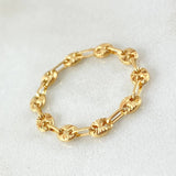 Anillo Gc Diamantado 0.85gr / T9 3/4-T9 1/2 / 3.5mm Oro Amarillo 18K