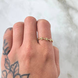 Anillo Gc Diamantado 0.85gr / T9 3/4-T9 1/2 / 3.5mm Oro Amarillo 18K