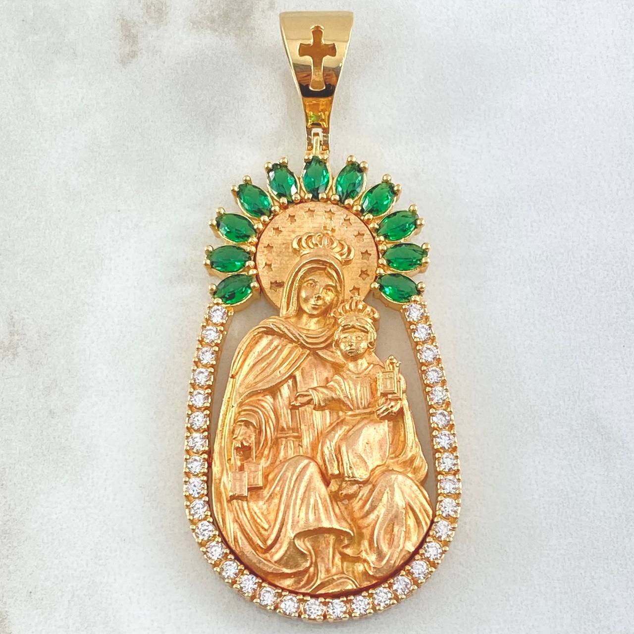 Pendant Virgin of Carmen 27.8gr / 7cm / 18K Yellow Gold