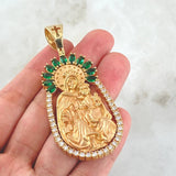 Pendant Virgin of Carmen 27.8gr / 7cm / 18K Yellow Gold