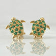 Turtle Stud Earrings 3gr / 1.4cm / 18K Yellow Gold