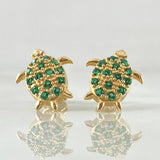 Turtle Stud Earrings 3gr / 1.4cm / 18K Yellow Gold