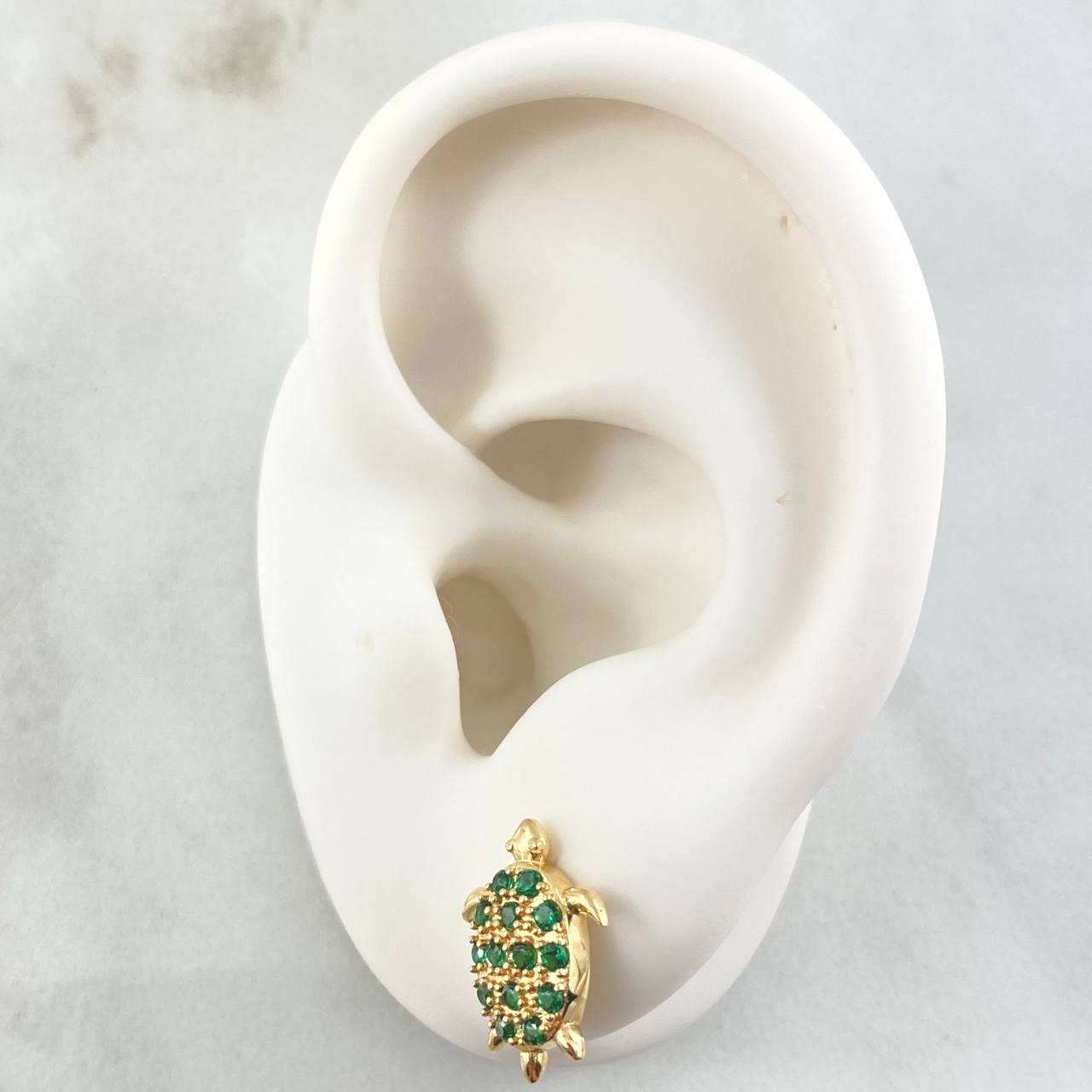 Turtle Stud Earrings 3gr / 1.4cm / 18K Yellow Gold
