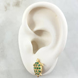 Turtle Stud Earrings 3gr / 1.4cm / 18K Yellow Gold