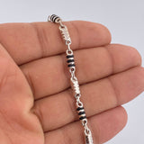 Rustic Barrel Bracelet 5.05gr / 20.4cm / 18K White Gold &