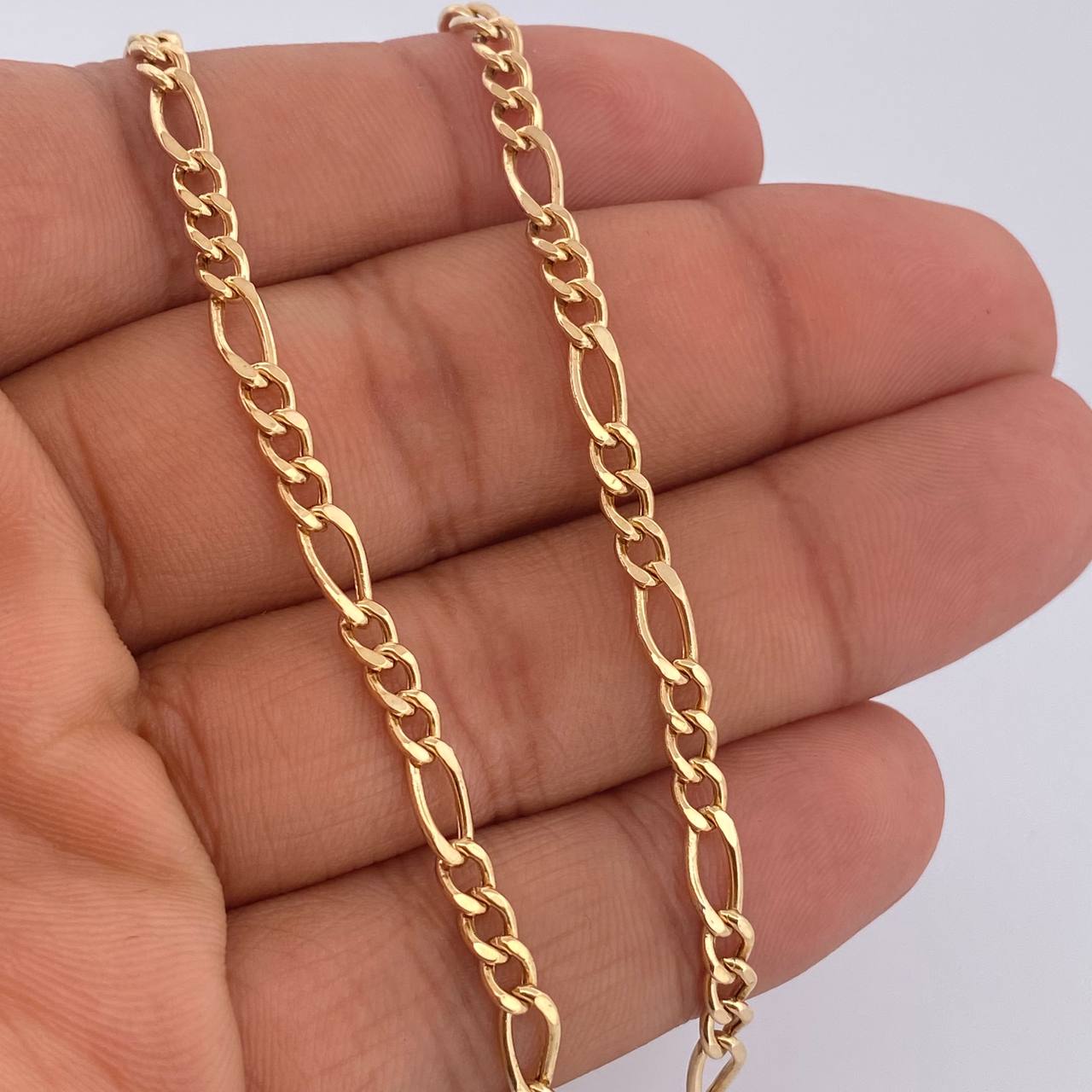 Figaro Chain 9.7gr / 60cm / 18K Yellow Gold +1 &
