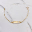 Bracelet Baby Drawer Clover White 1.45gr / 14cm / 1.6mm Curved Rectangular Plate 18K Yellow Gold &