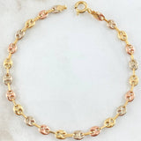 Bracelet GC 2.95gr / 8.1in / Three 18K Golds ©