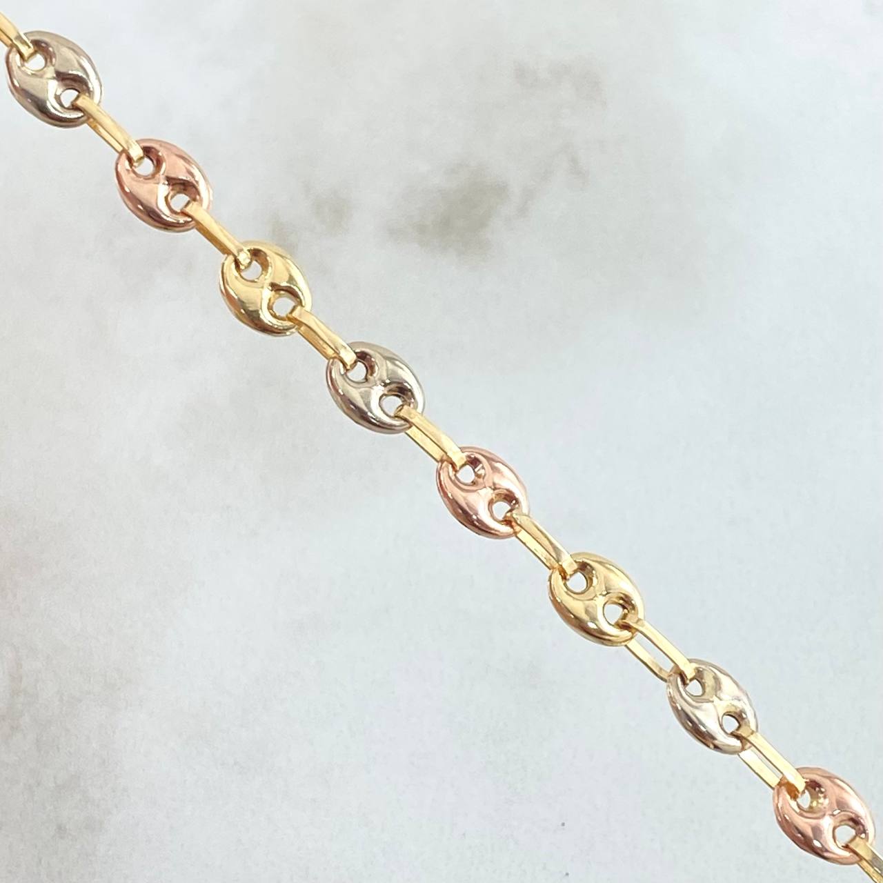 Bracelet GC 3.3gr / 7.9in / Three 18K Golds