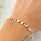 Bracelet GC 3.3gr / 7.9in / Three 18K Golds
