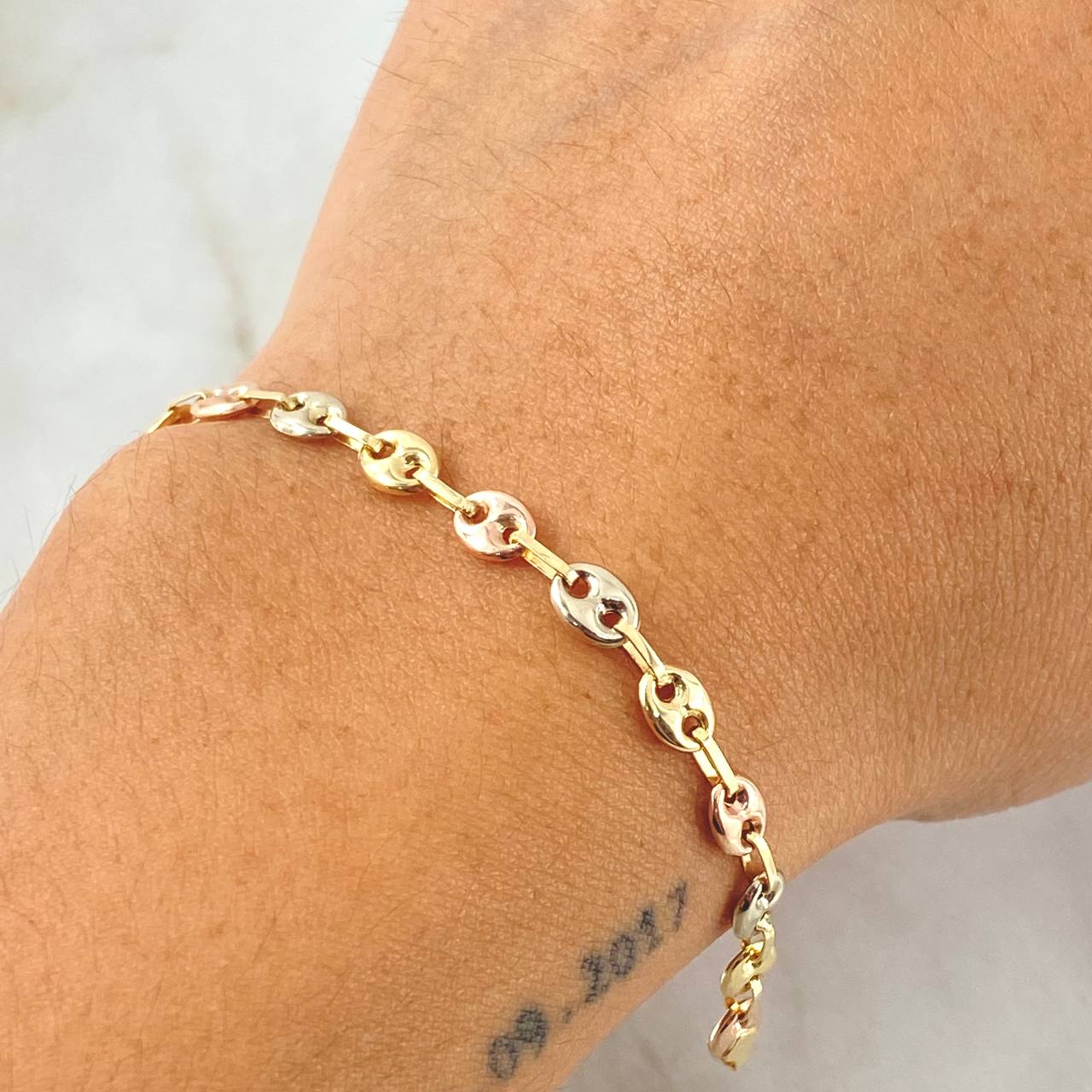 Bracelet GC 3.05gr / 20cm / Three 18K Golds *