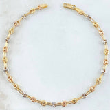 Bracelet GC 3.5gr / 7.5in / Three 18K Golds