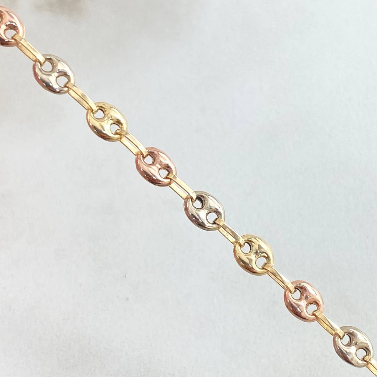 Bracelet GC 2.95gr / 8.1in / Three 18K Golds ©