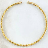 Rope Bracelet 2.4gr / 7.5in / 18K Yellow Gold +3$