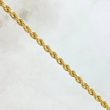 Rope Bracelet 2.4gr / 7.5in / 18K Yellow Gold +3$
