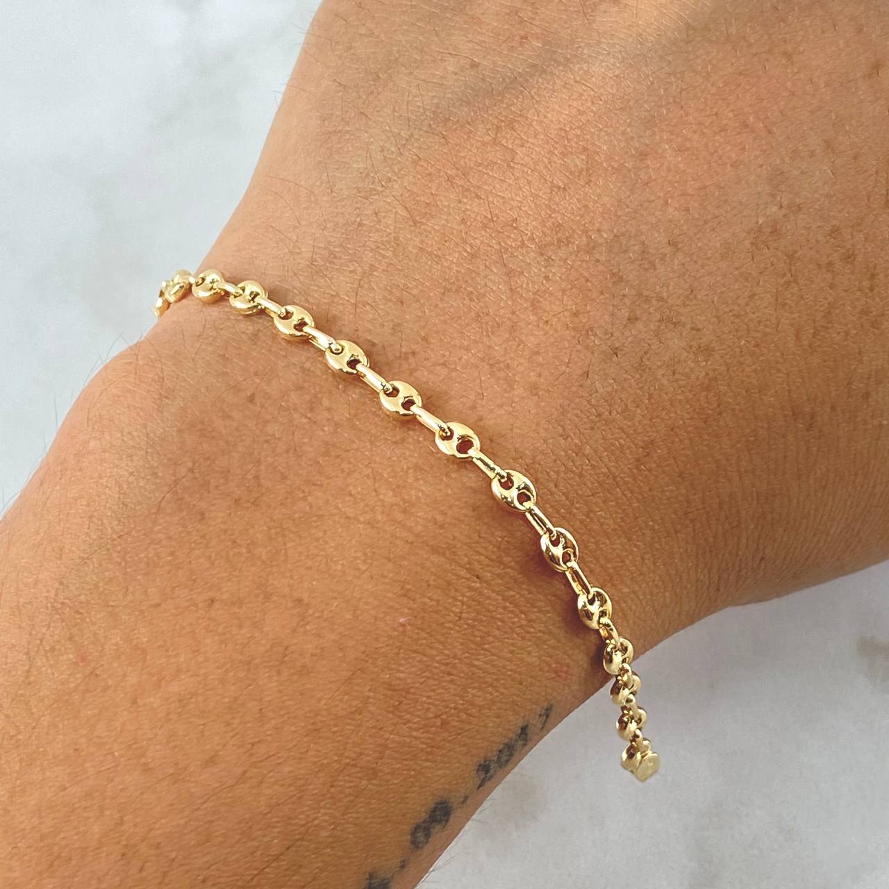 Bracelet GC 3.15gr / 20cm / 3.3mm Smooth 18K Yellow Gold