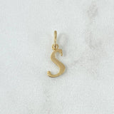 Dije Letra S Cursiva 0.4gr / 3/4 in / Oro Amarillo 18K ©