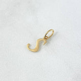 Dije Letra S Cursiva 0.4gr / 3/4 in / Oro Amarillo 18K ©