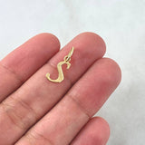 Dije Letra S Cursiva 0.4gr / 3/4 in / Oro Amarillo 18K ©