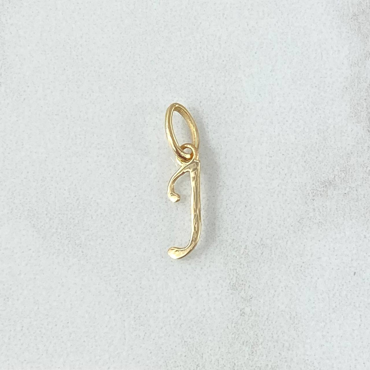 Dije Letra J Cursiva 0.3gr / 3/4 in / Oro Amarillo 18K ©