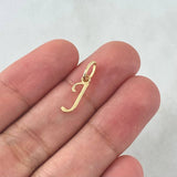 Dije Letra J Cursiva 0.3gr / 3/4 in / Oro Amarillo 18K ©
