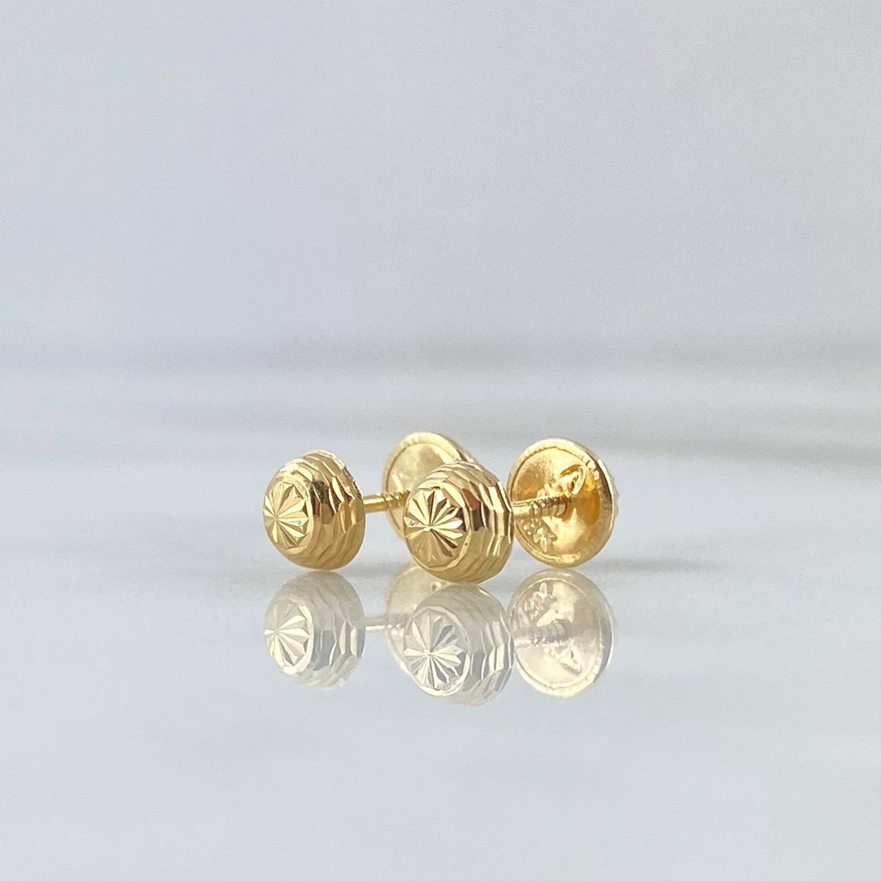 Topos Media Bola 0.6gr / 5mm Diamantado Lineal Oro Amarillo 18K