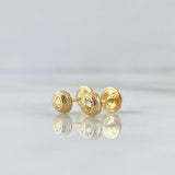 Topos Media Bola 0.6gr / 5mm Diamantado Lineal Oro Amarillo 18K