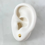 Topos Media Bola 0.6gr / 5mm Diamantado Lineal Oro Amarillo 18K