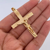 Dije Cruz Cristo 7.1gr / 5.4cm / Liso Oro Amarillo 18K &