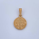 Pendant Saint Benedict 1.65gr / 0.8in / Polished 18K Gold &