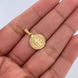 Pendant Saint Benedict 1.65gr / 0.8in / Polished 18K Gold &