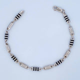 Rustic Barrel Bracelet 5.05gr / 20.4cm / 18K White Gold &
