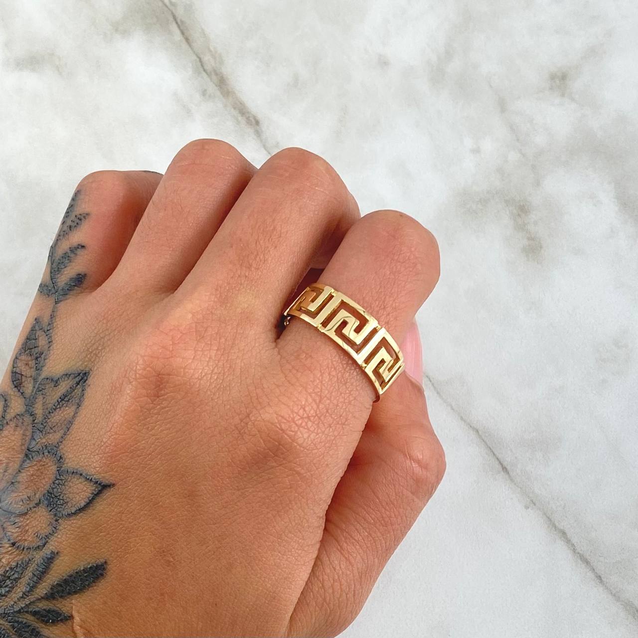 Tribal Ring 5.4gr / T10 3/4 / 18K Yellow Gold