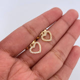 Heart Hoop Earrings 3.05gr / 2.2cm / 18K Yellow Gold &