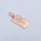 Pendant Cross Plate 0.85gr / 2.7cm / 18K Rose Gold &
