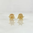 Stud Earrings Sun 0.65gr / 6mm Dotted 18K Gold ©