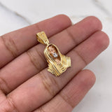 Pendant Christ Face 3.4gr / 2.7cm / Three 18K Golds &