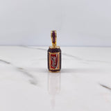 Pendant Soda Can 8.1gr / 3.2cm / Fuchsia Zircons Three 18K Golds &