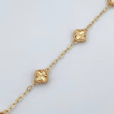 Pulso Aro Seguido Trebol 4.65gr / 18.6cm-20.3cm / Oro Amarillo Nac.Esp. 18K &