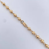 Rosario Virgen Milagrosa 10.45gr / 51.4cm / 4mm-5mm Bolas Diamantadas Oro Amarillo 18K $