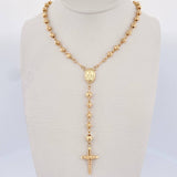 Rosario Virgen Milagrosa 10.45gr / 51.4cm / 4mm-5mm Bolas Diamantadas Oro Amarillo 18K $