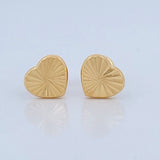 Stud Earrings Heart 0.75gr / 18K Yellow Gold &