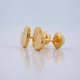 Stud Earrings Heart 0.75gr / 18K Yellow Gold &