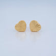 Stud Earrings Heart 0.7gr / 18K Yellow Gold &