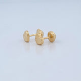 Stud Earrings Heart 0.6gr / 18K Yellow Gold &