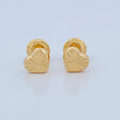 Stud Earrings Heart 0.6gr / 18K Yellow Gold &