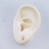 Stud Earrings Clover 0.5gr / 18K Yellow Gold &