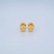 Stud Earrings Clover 0.5gr / 18K Yellow Gold &