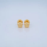 Stud Earrings Clover 0.55gr / 18K Yellow Gold &